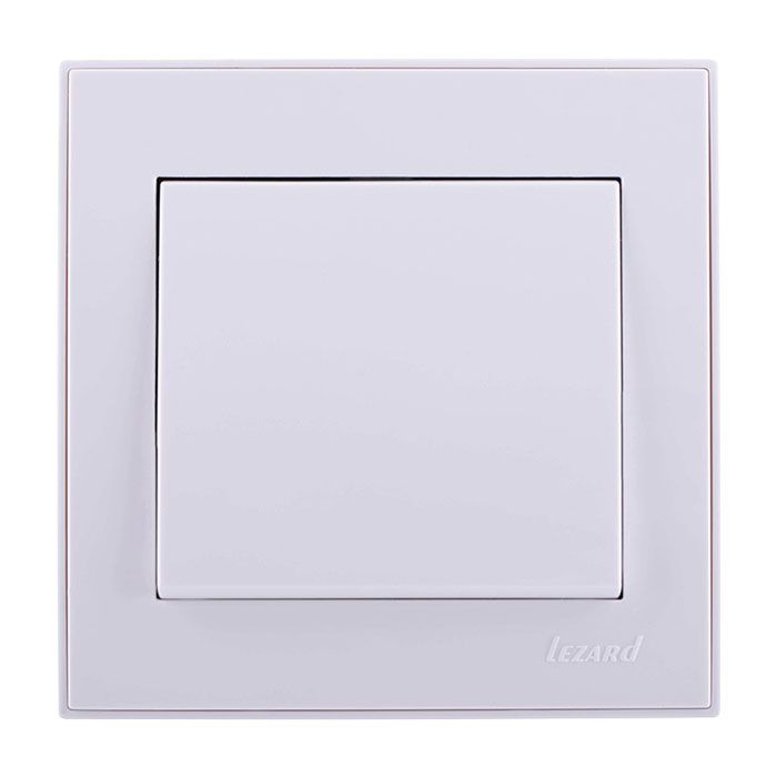 Выключатель 1-кл, белый Lezard RAIN (703-0288-100) купити
