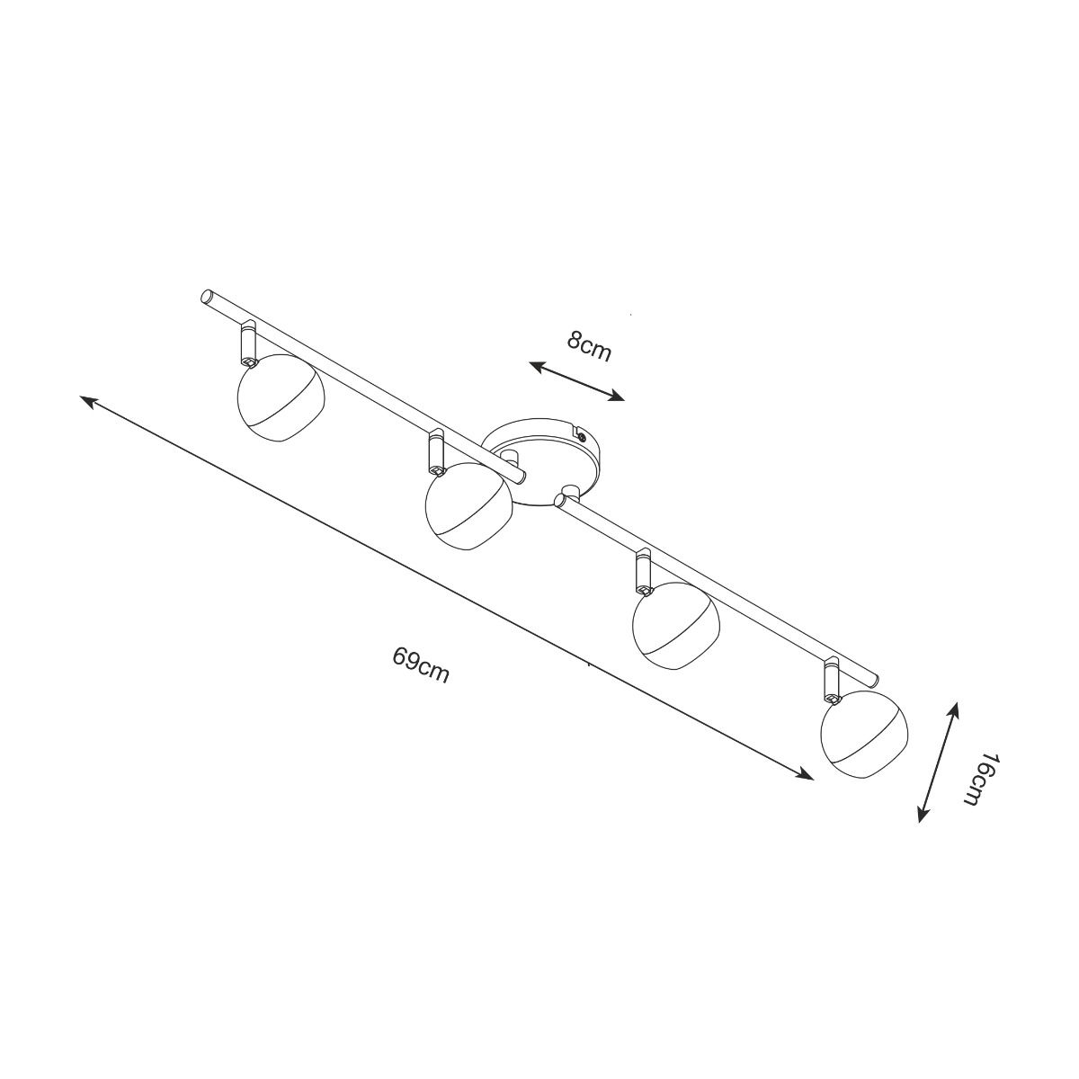 Спот Zuma Line GU16016-4TU2-BK GASTER купити