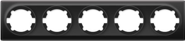 Рамка на 5 приладів OneKeyElectrо, колір чорний (OKE300504) купити