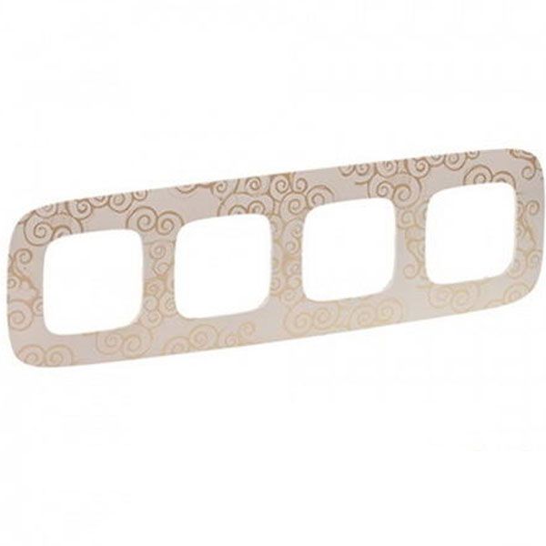 Рамка 4 поста, нарцисс золото, Valena ALLURE (754354) купити