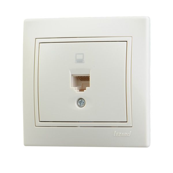 Розетка компьютерная Lezard Mira, крем  (701-0303-139) купити