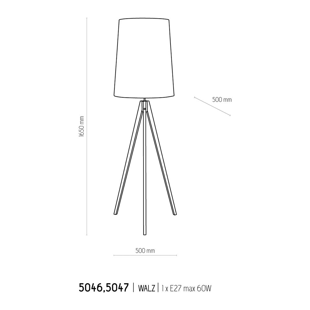 Торшер TK LIGHTING 5047 WALZ WHITE купити