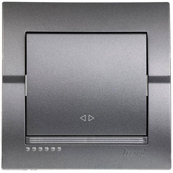 Выключатель перекрстный Lezard Deriy, графит (702-2929-107) купити