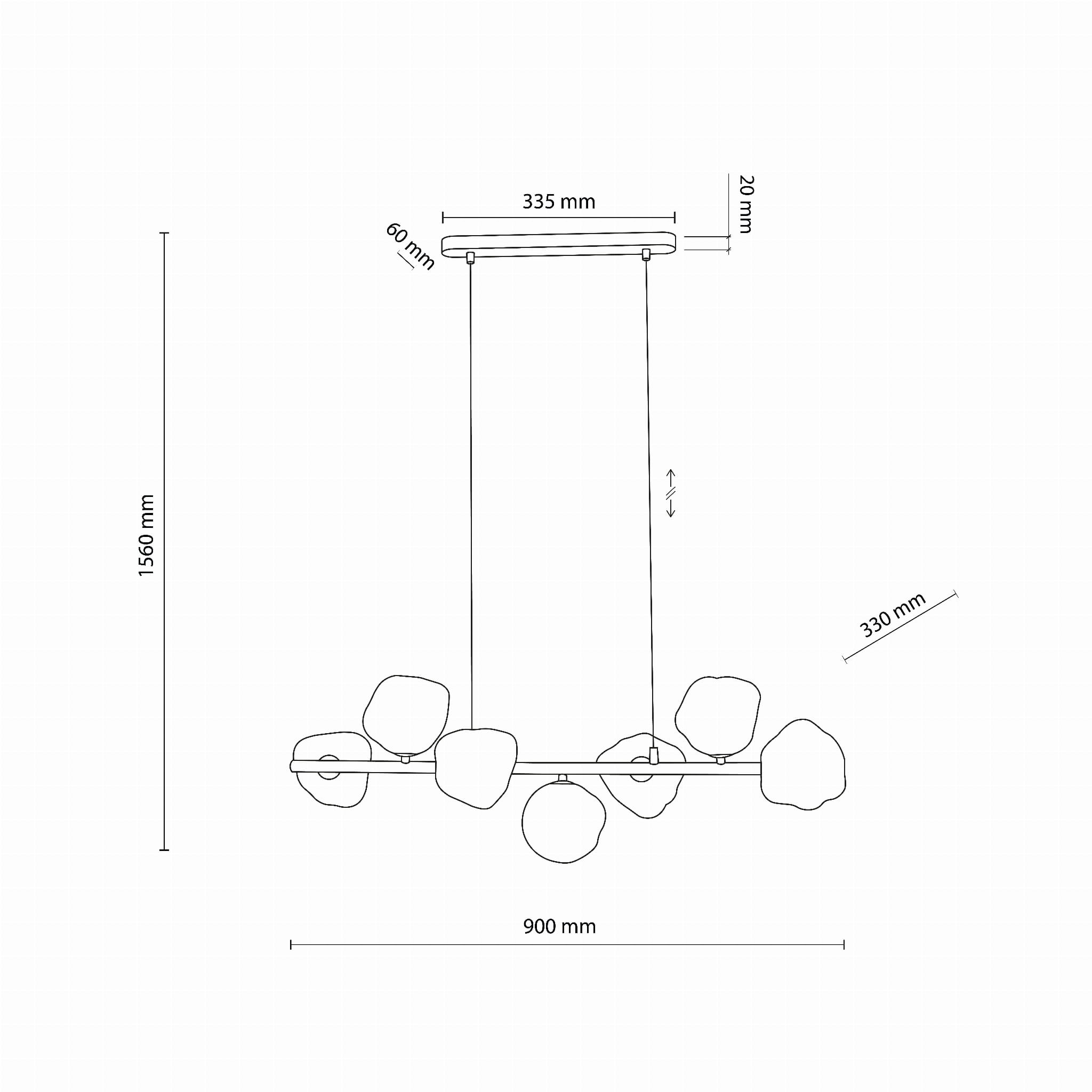 Підвісний світильник TK LIGHTING 11033 LAVA купити