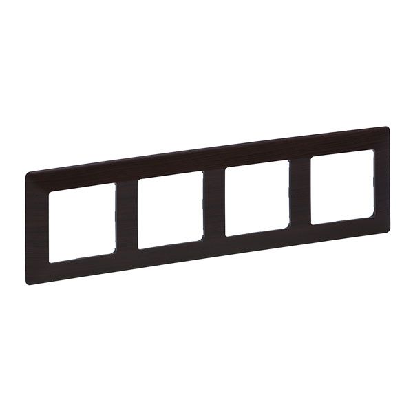 Рамка 4 поста, темное дерево, Valena LIFE (754174) купити
