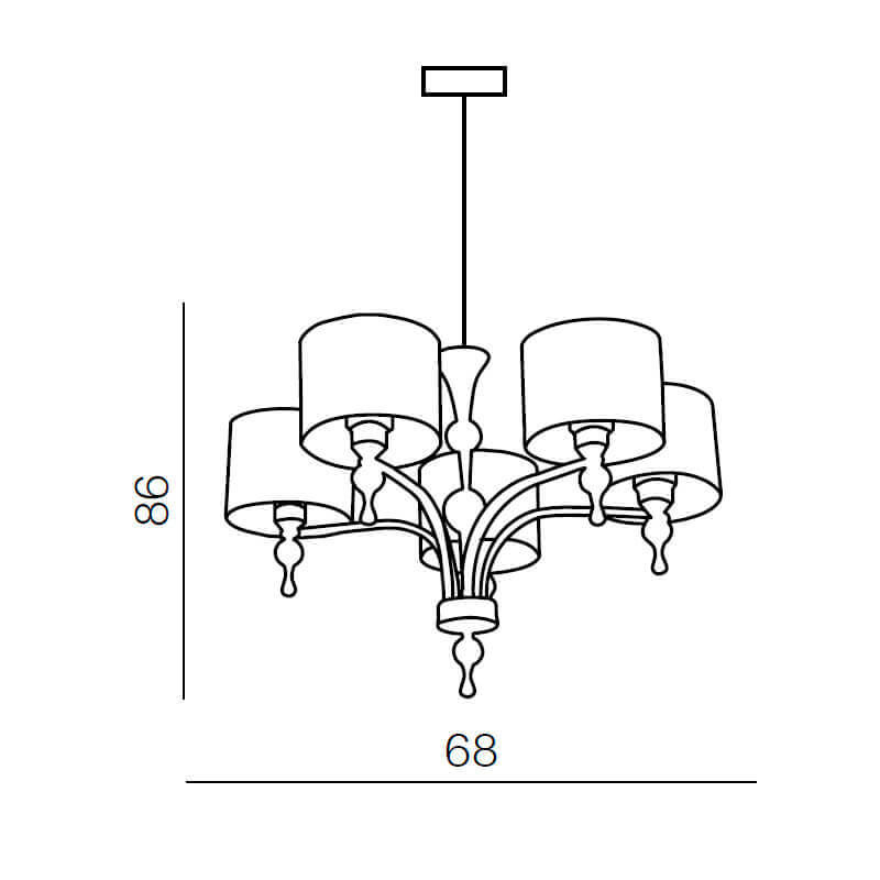 Люстра Azzardo AZ2901 Impress 5 купити