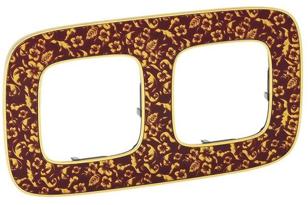 Рамка 2 поста, барокко пурпур, Valena ALLURE (754442) купити