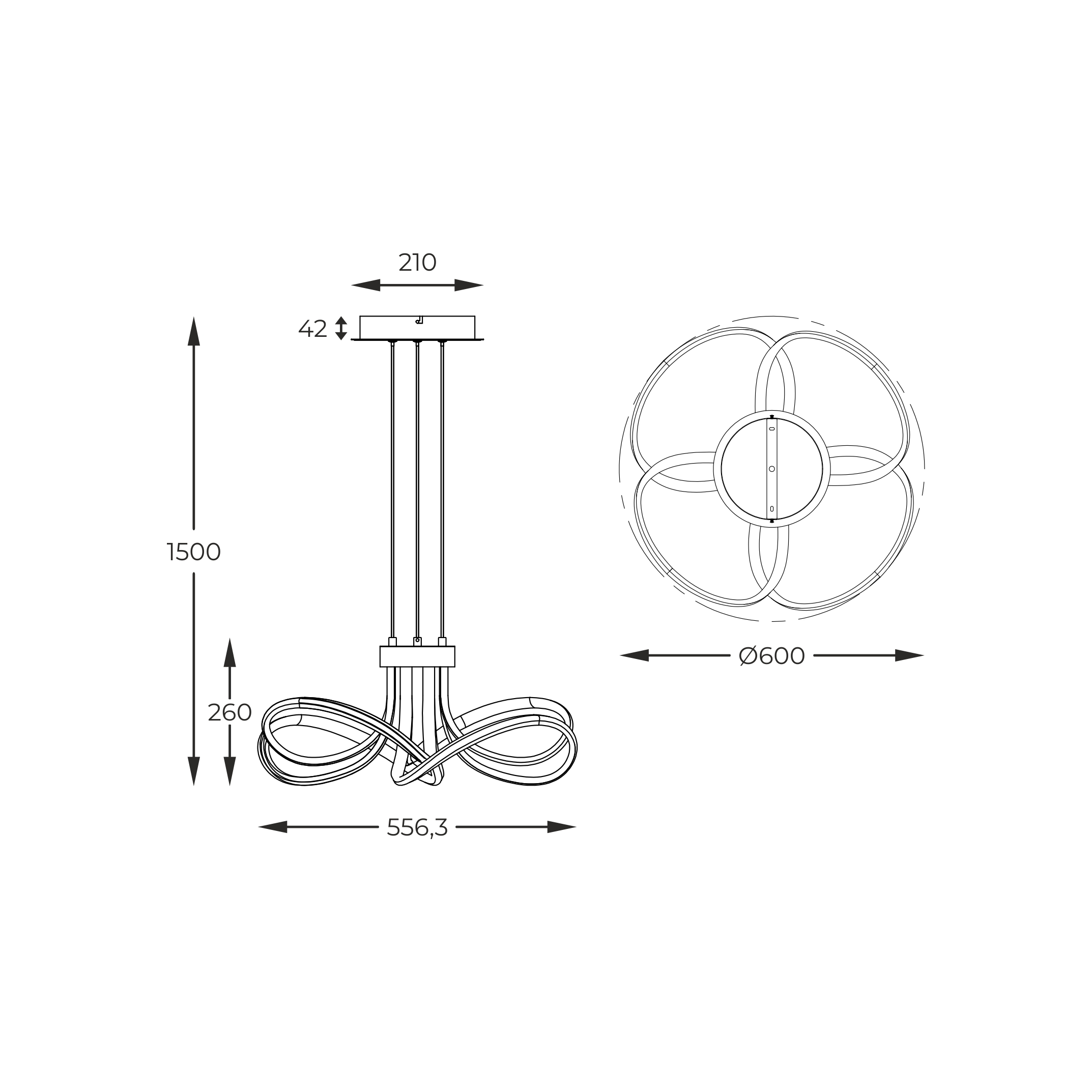 Підвісний світильник Zuma Line MD5520-4-3BGBDT ABRO купити