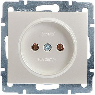 Розетка б/з, перлинно-білий перламутр Lezard RAIN (703-3088-121B) купити