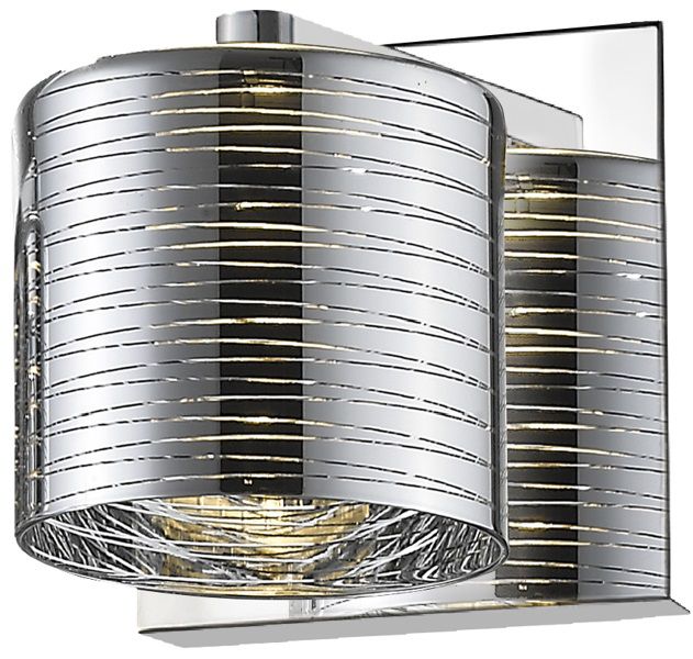 Бра Zuma Line W0369-01A-B5GW SILVER WITH STRIPES PIOLI купити
