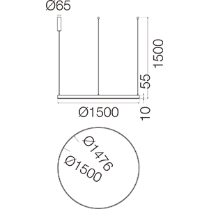 Підвісна люстра Skarlat M 9063 1500 Gold 3000K (60830) купити