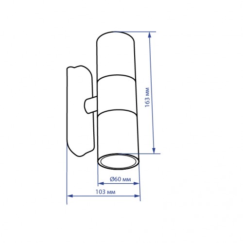 Архитектурный светильник Feron DH0704 2хGU10 серый (11881) купити