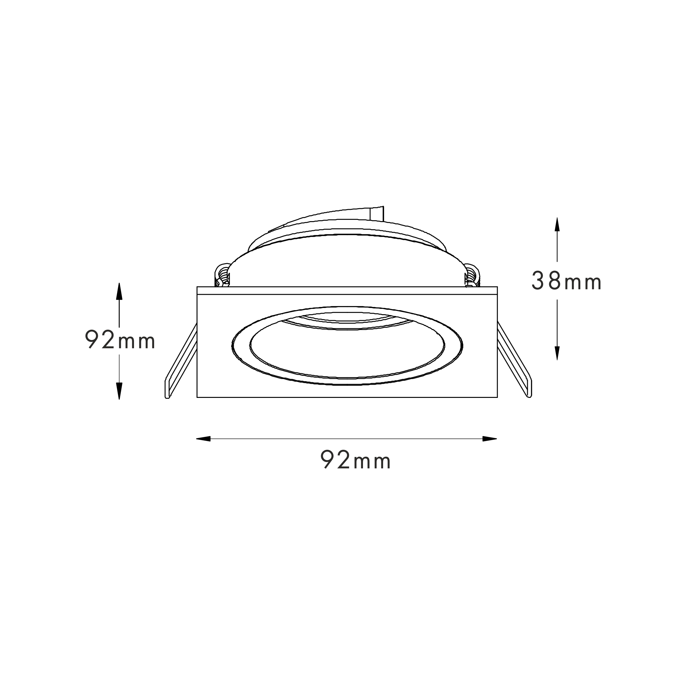Спот Zuma Line 92706 CHUCK DL SQUARE BLACK- GOLD купити