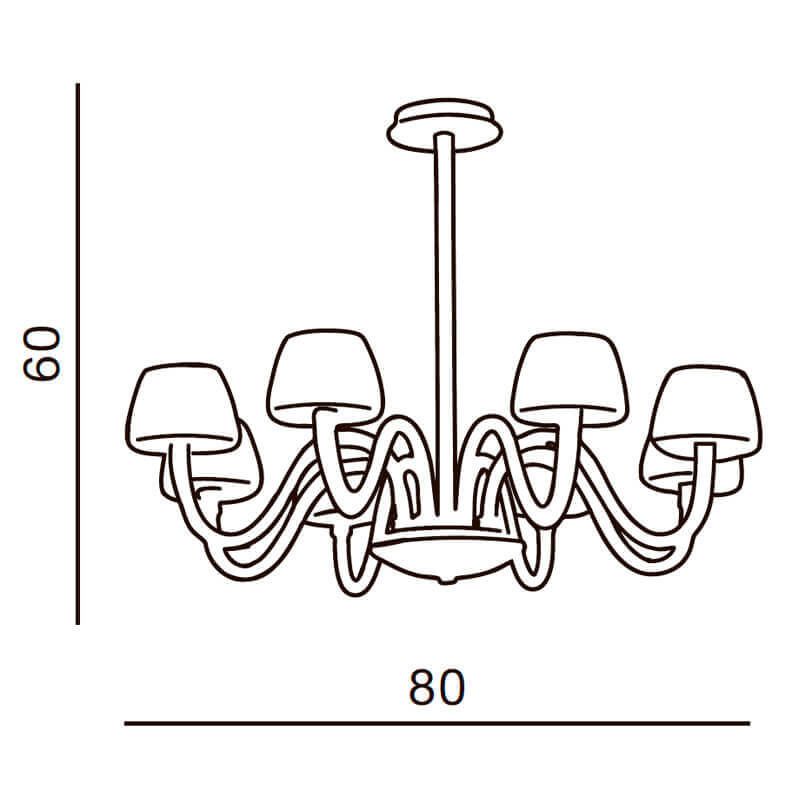 Люстра Azzardo AZ0176 Gloria 8 купити