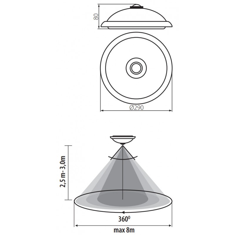 Потолочный светильник Kanlux 18121 Fogler Led 14w-nw купити