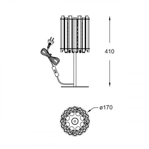 Настольная лампа Zuma Line T0465-01A-F4AC VENTUS купити