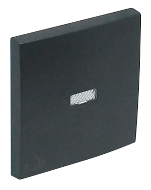 Клавиша выключателя с символом "Звонок" LOGUS металлик графитовий купити