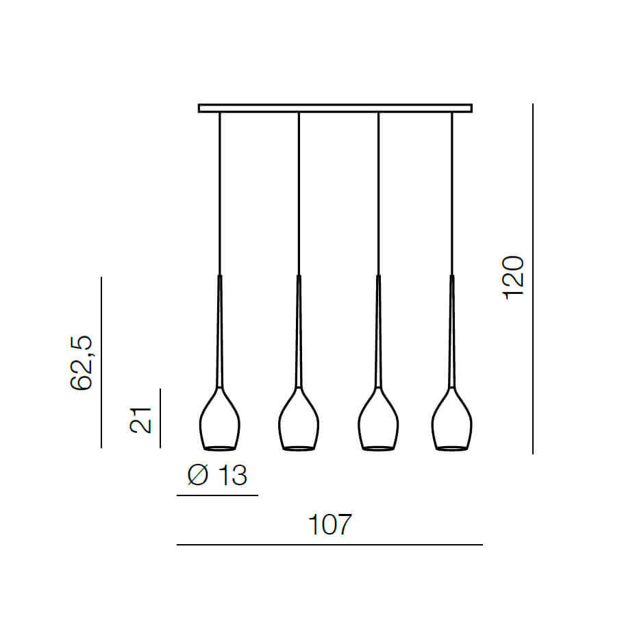Подвесной светильник Azzardo AZ0101 Izza 4 купити