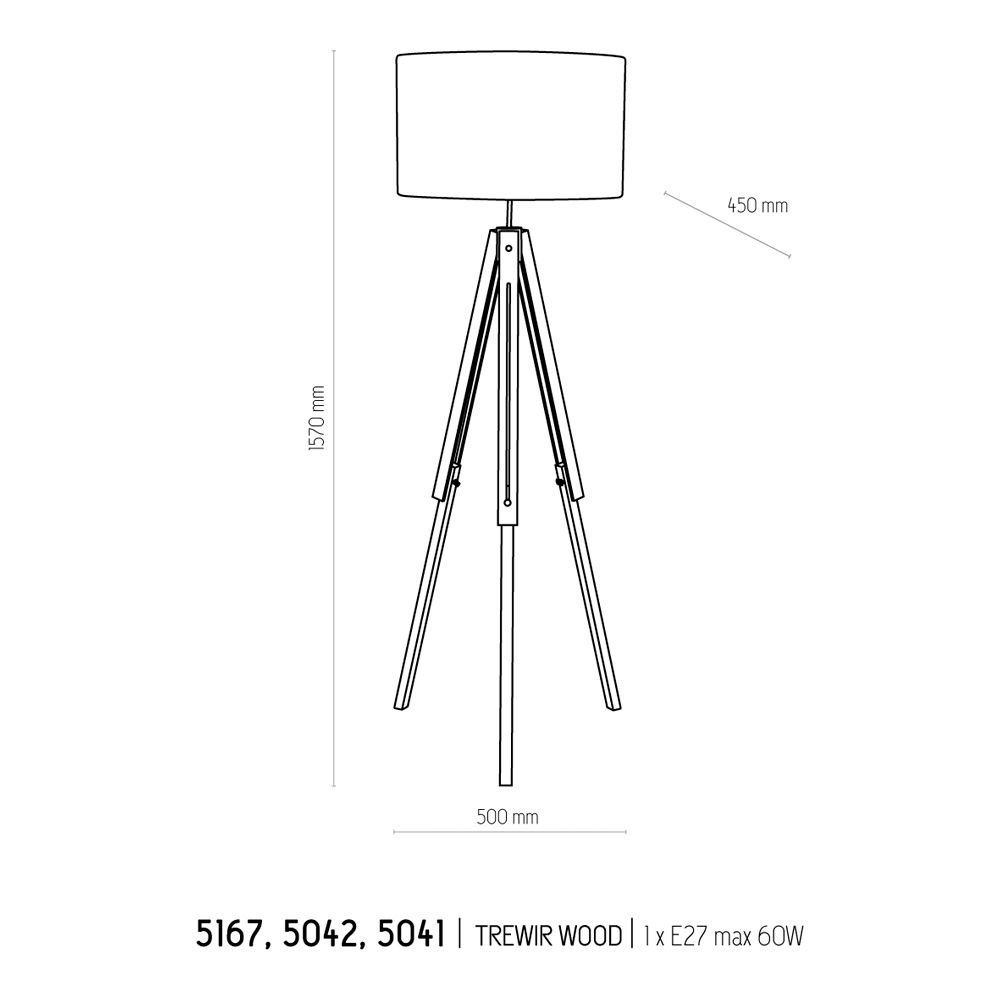 Торшер TK LIGHTING 5042 TREWIR WOOD купити
