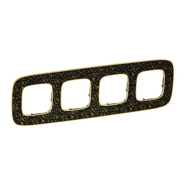 Рамка 4 поста, барокко нуар, Valena ALLURE (754434) купити