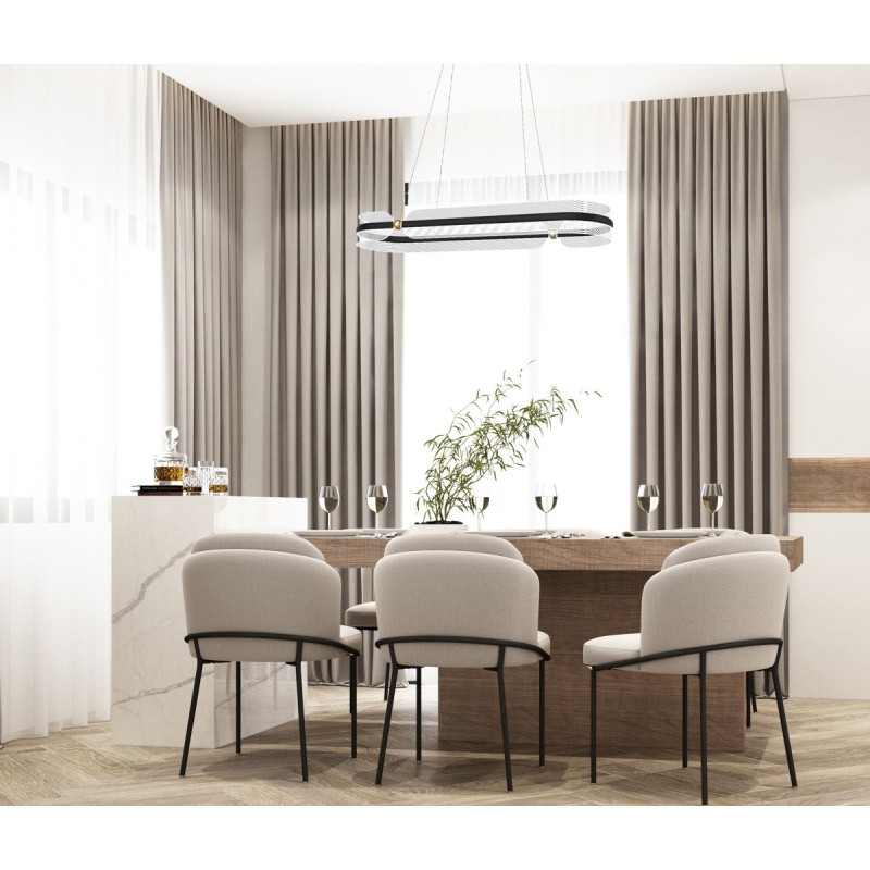 Люстра підвісна ITALUX PND-63728-56W-3K-BK-GD Sopla купити