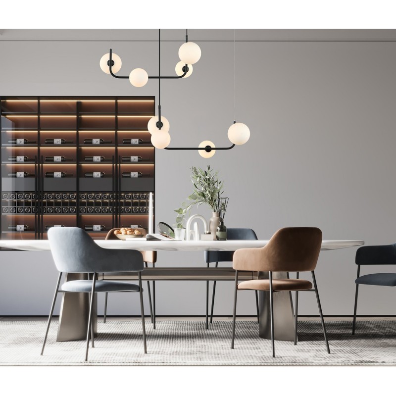 Люстра підвісна ITALUX MDM-4123/8 BK Ferrand купити