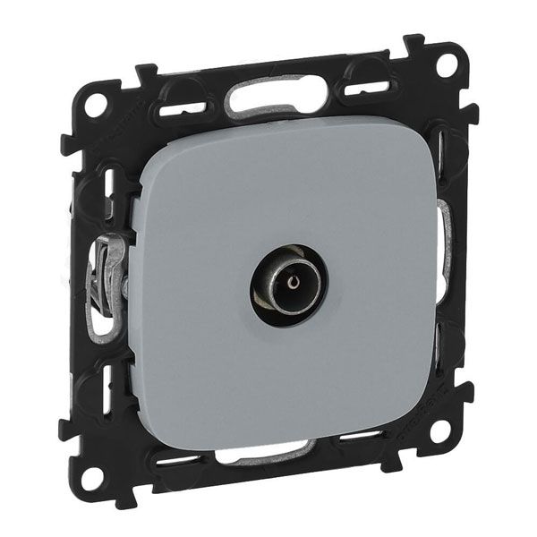 Розетка TV проходная, алюминий, Valena ALLURE (753961) купити