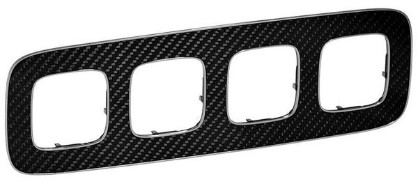 Рамка 4 поста, карбон, Valena ALLURE (754474) купити