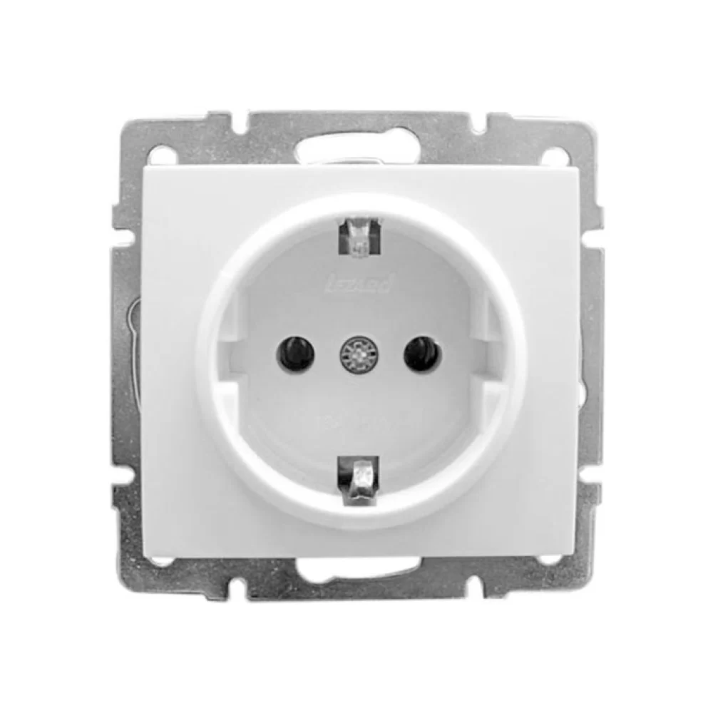 Розетка з/з, білий Lezard RAIN (703-0288-122B) купити