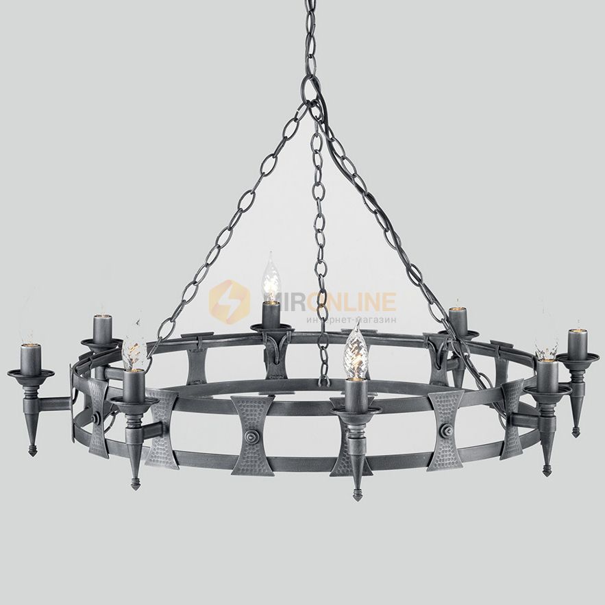 Люстра Elstead SAX8 BLK/SIL SAXON купити