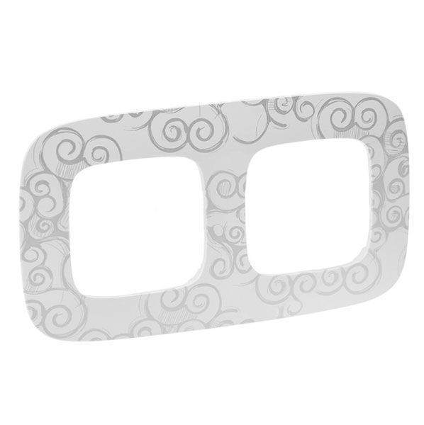 Рамка 2 поста, нарцисс хром, Valena ALLURE (754342) купити