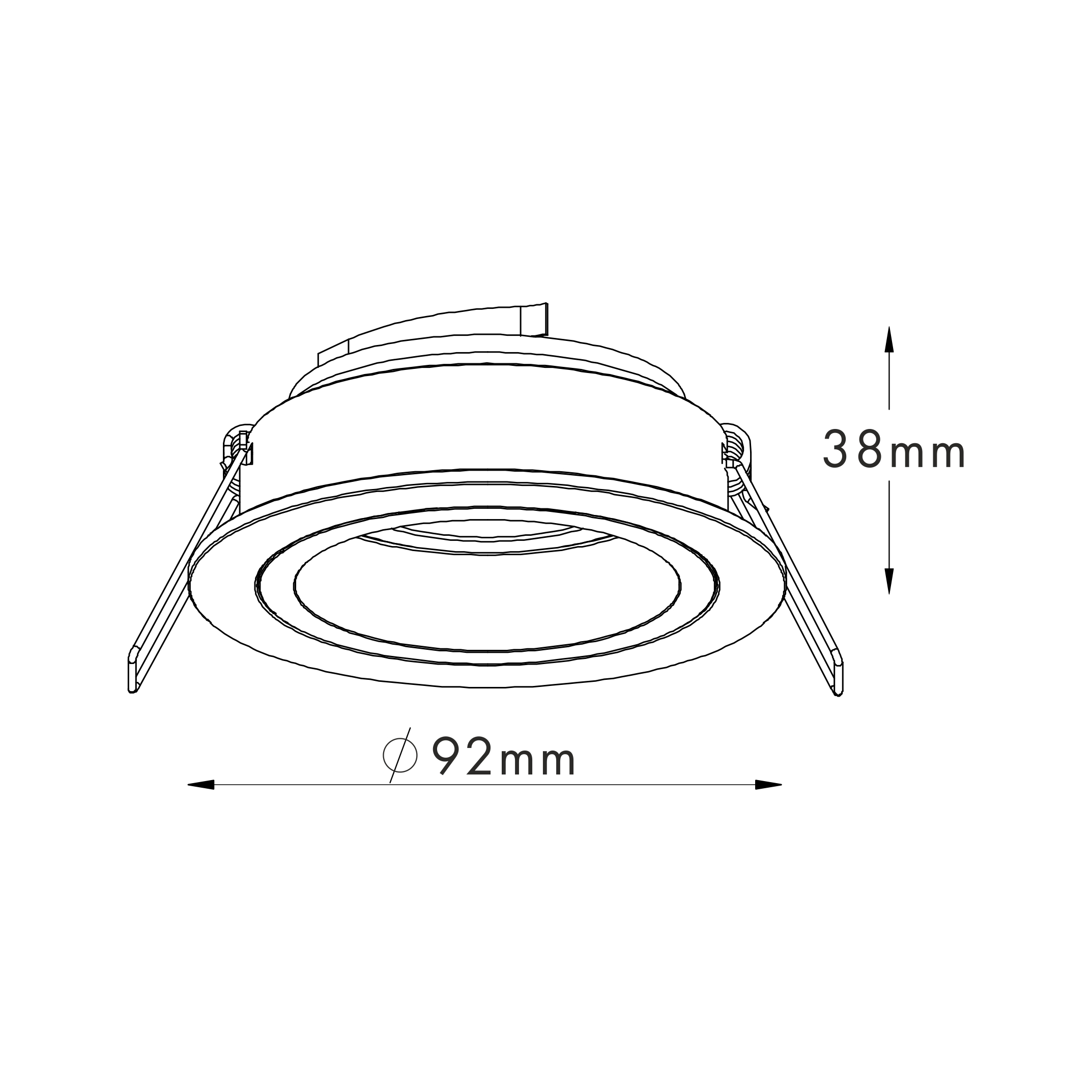Світильник точковий Zuma Line 92702 CHUCK DL ROUND BLACK-GOLD купити