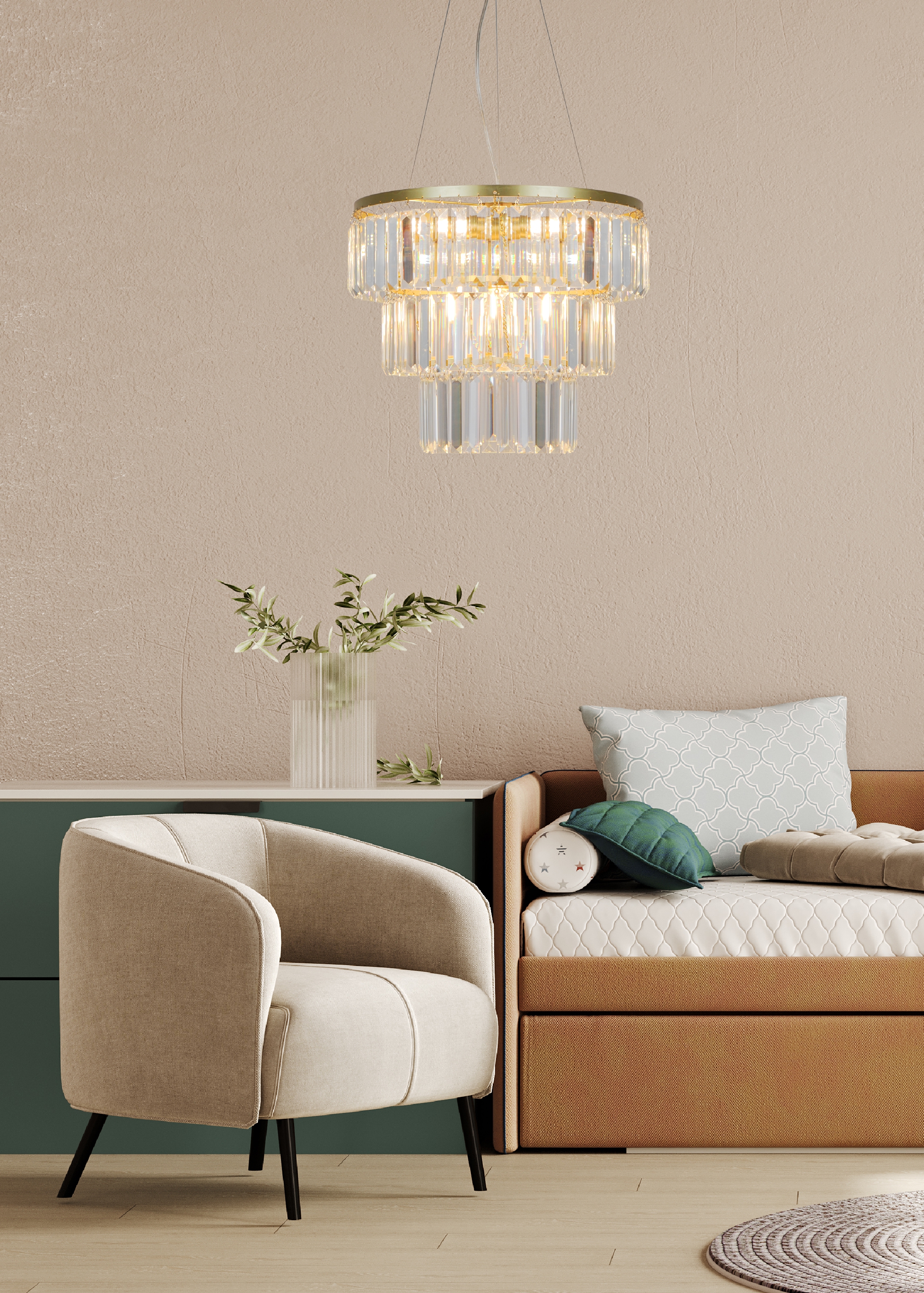 Підвісний світильник Zuma Line P17127-4-1GD TIFANNY купити