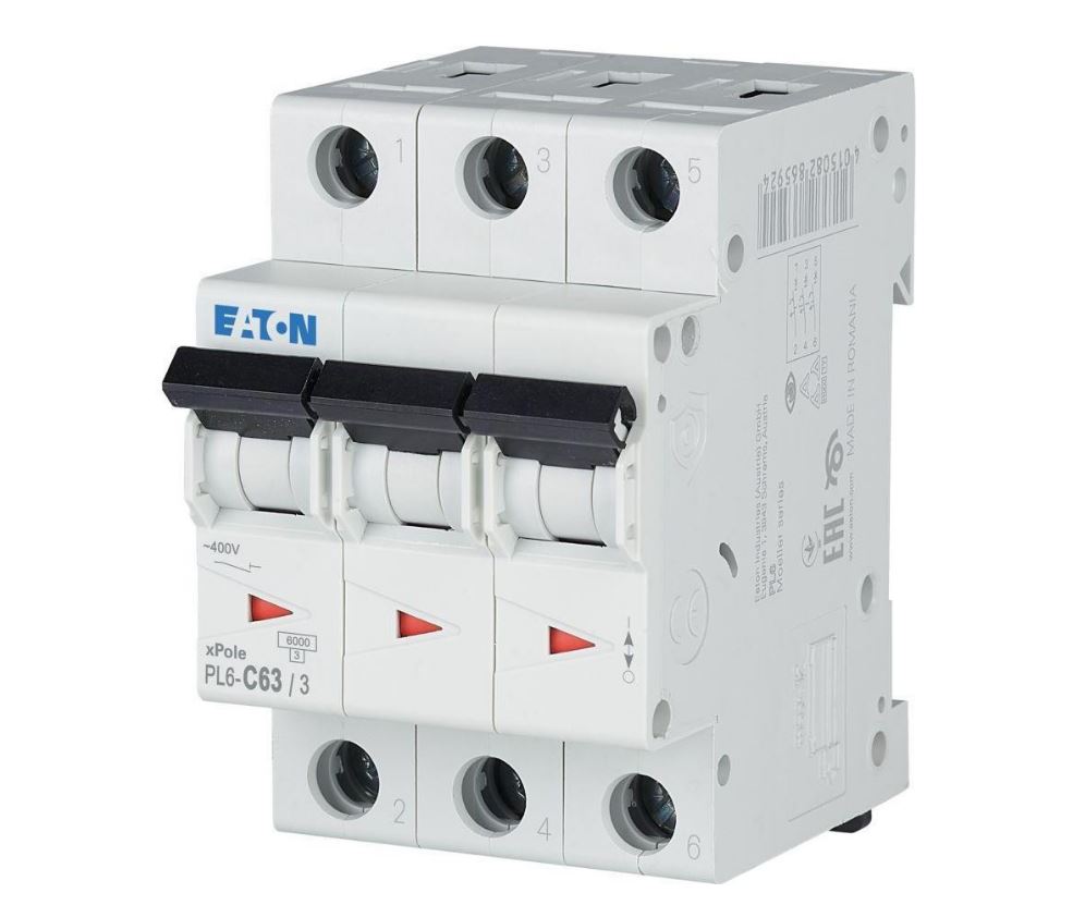 Автоматичний вимикач Eaton PL6-C63/3 (286607) купити