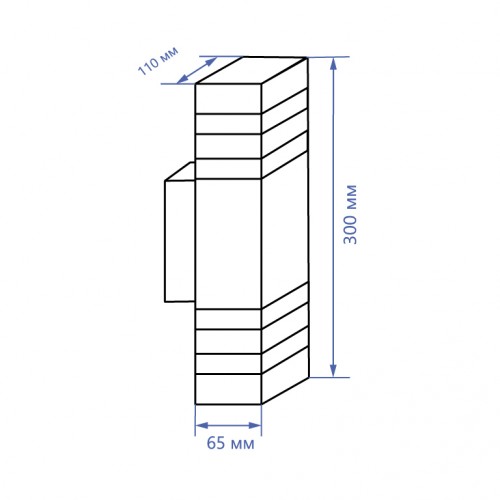 Архитектурный светильник Feron DH0807 черный (41154) купити