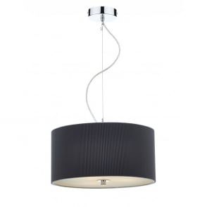Подвесной светильник Searchlight 2356-60bk Drum Pleat Pendants купити