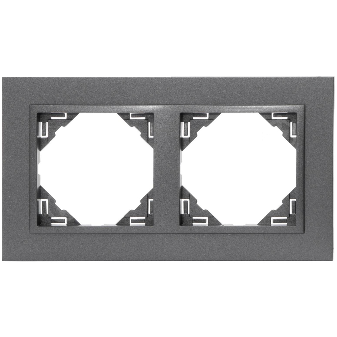 Рамка подвійна універсальна LOGUS графіт металік графіт (90920 TSS) купити