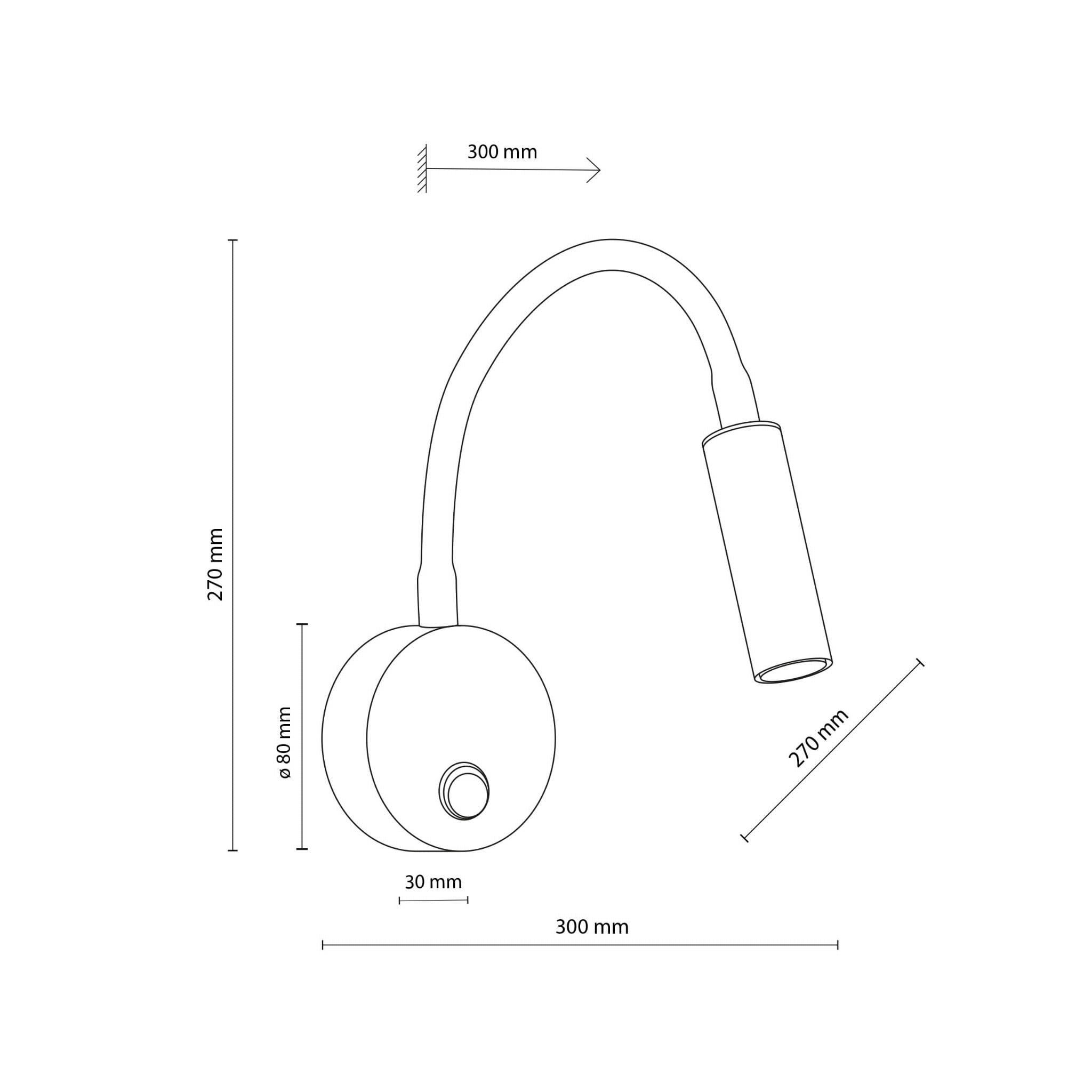 Настінний світильник TK Lighting 5922 LAGOS BLACK (30549) купити