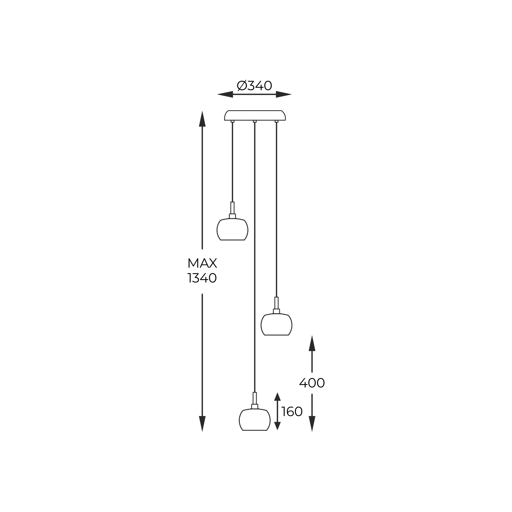 Подвесной светильник Zuma Line P0076-03M-B5FZ CRYSTAL купити