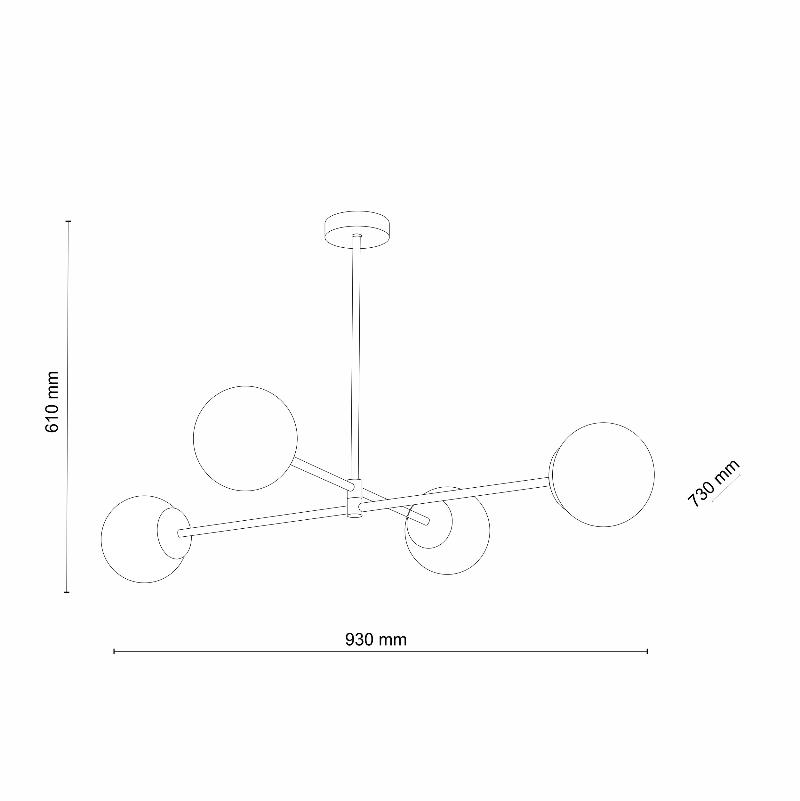 Люстра TK Lighting 4605 CADIX GOLD купити