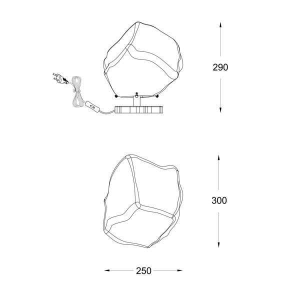 Настольная лампа Zuma Line T0488-01A-U8AC Rock купити