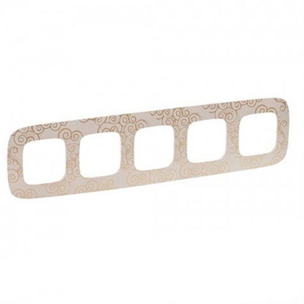 Рамка 5 постов, нарцисс золото, Valena ALLURE (754355) купити