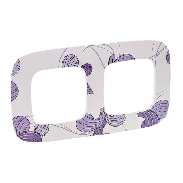 Рамка 2 поста, флора, Valena ALLURE (754362) купити