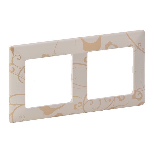Рамка 2 поста, ампир бежевый, Valena LIFE (754112) купити