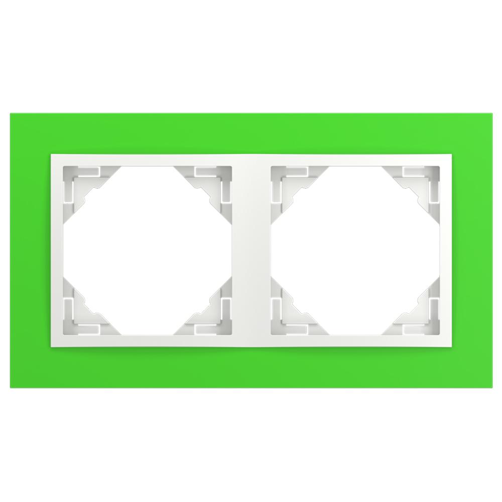 Рамка подвійна універсальна LOGUS зелений металік крижаний 90920 TDG купити