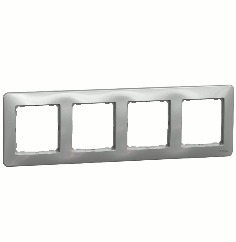 Рамка 4-на Schneider Sedna Design SDD313804 Алюміній купити
