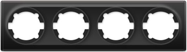 Рамка на 4 прилади OneKeyElectro, колір чорний (OKE300404) купити