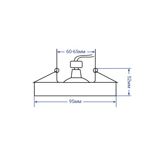 Встраиваемый светильник Feron DL1842 чорний хром (40043) купити