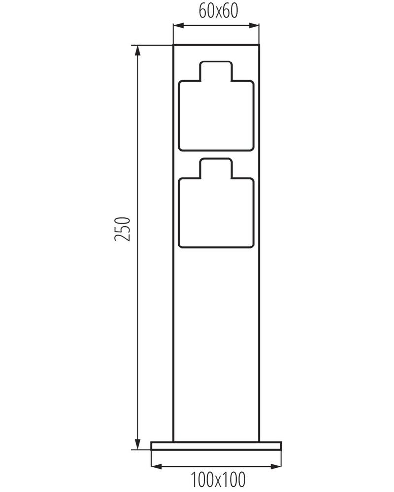 Стовпчик з розетками Kanlux 36586 NASTO IP44 (58130) купити