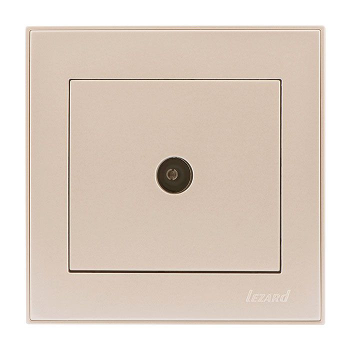 Розетка ТВ концевая, жемчужно-белый перламутр Lezard RAIN (703-3088-130) купити